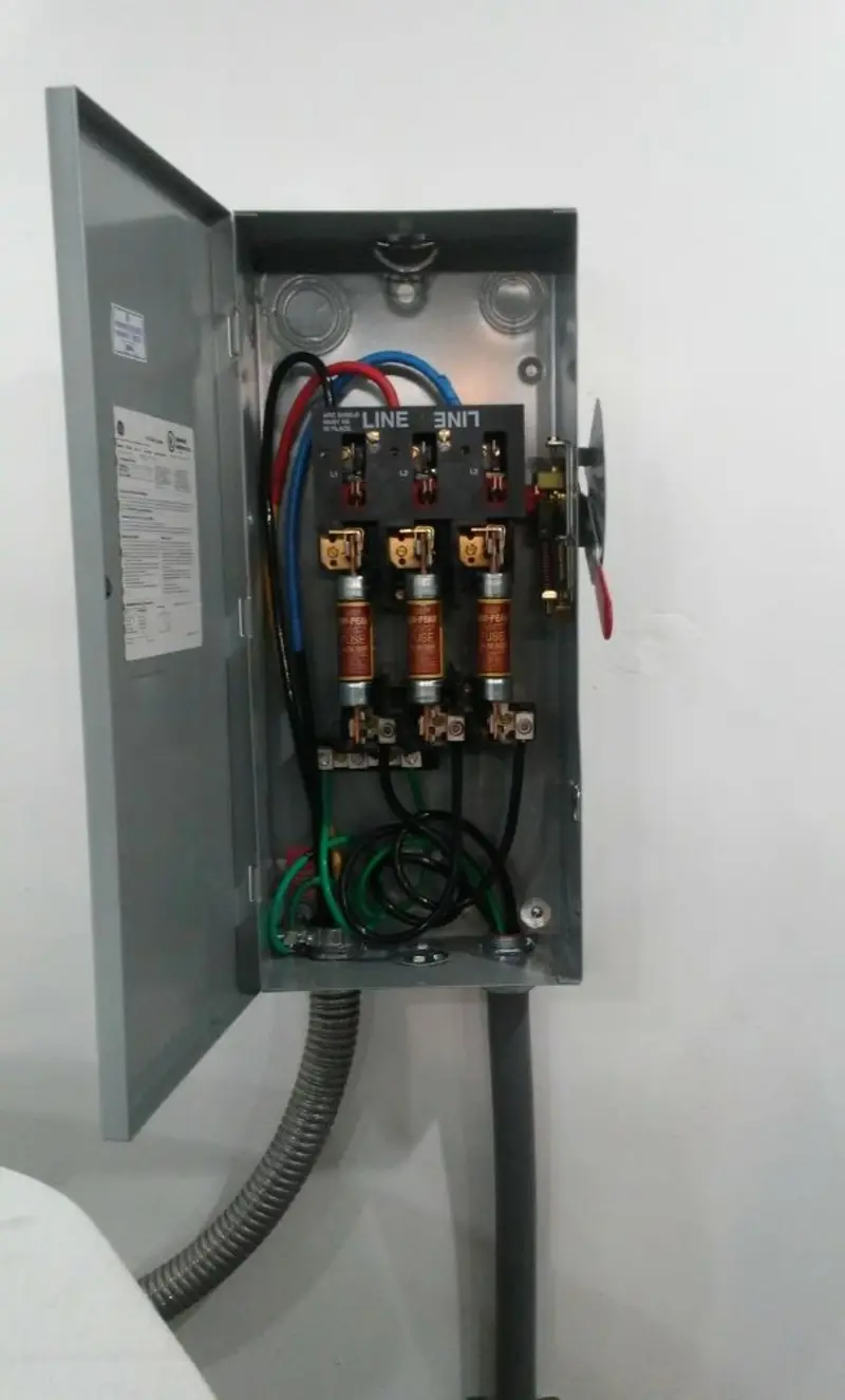 Three-phase disconnect switch installed for Electrical Wiring & Rewiring in Danbury